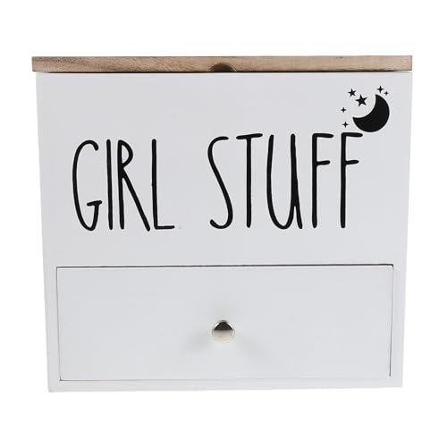 Boîte rangement serviettes hygiéniques Veemoon bois blanc organisateur
