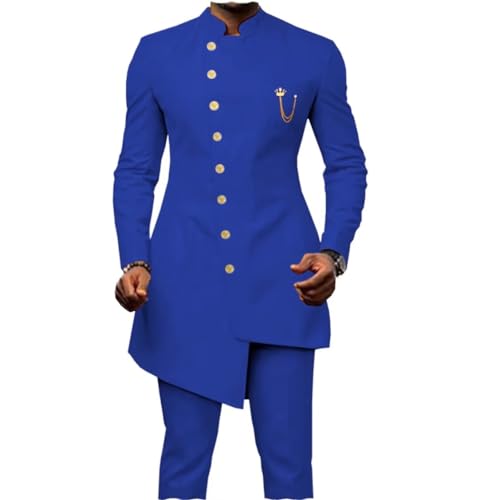 Ankara Blazer Set Formal Slim Fit Jacket and Pants Men African Suit 2 Piece Dashiki Outfits Suit for Wedding3