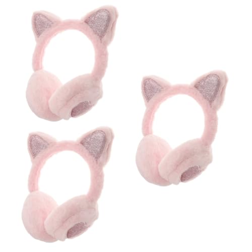 Orejeras de invierno de gato LIFKOME 3 piezas de peluche para orejas
