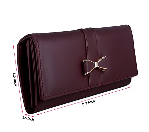 ALSU Women's Maroon Faux Leather Hand Wallet Clutch Trendy | 6 Card Slots | Phone Pocket (shd-004mar) 7 311Tn463tFL