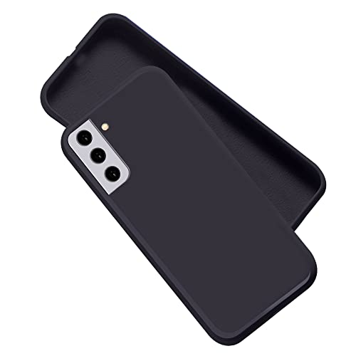 Image of A rtistque Liquid TPU Silicone Matte Shockproof Flexible with Camera Protection Soft Back Cover Case for Samsung S21 Plus - Black