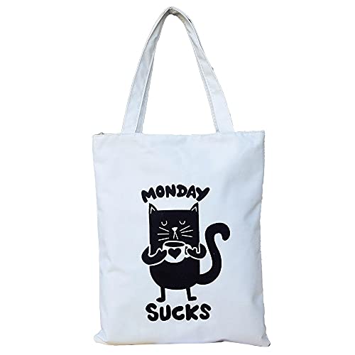 Bolsos de hombro Bolsa de lona para las mujeres Bolsos de mano divertidos Presente Bolsas prácticas reutilizables ecológicas Cover