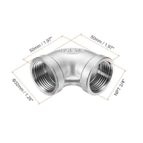 Codo acero inoxidable 304 sin fugas de 90 grados para reparar tuberías 3