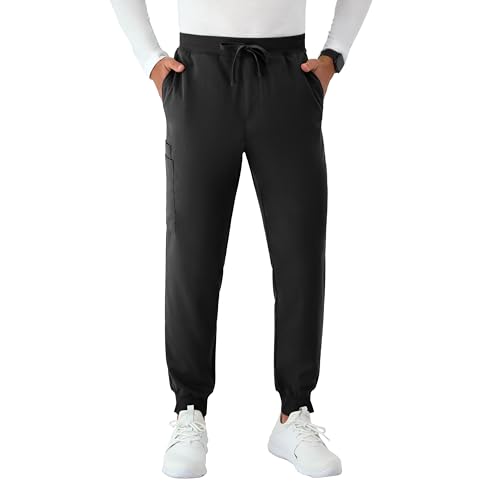 Hanes Men's Scrubs Healthcare Joggers, Scrub Joggers for Men, Moisture-Wicking & Odor Control, Multiple Pockets