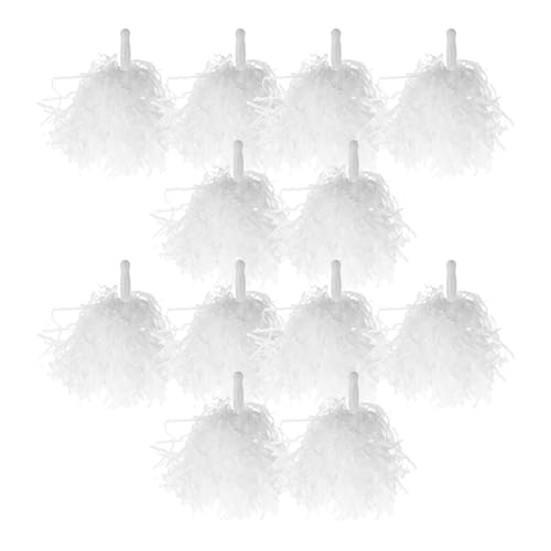 Pompons de cheerleading blancs pour animer les fêtes et les matchs de club