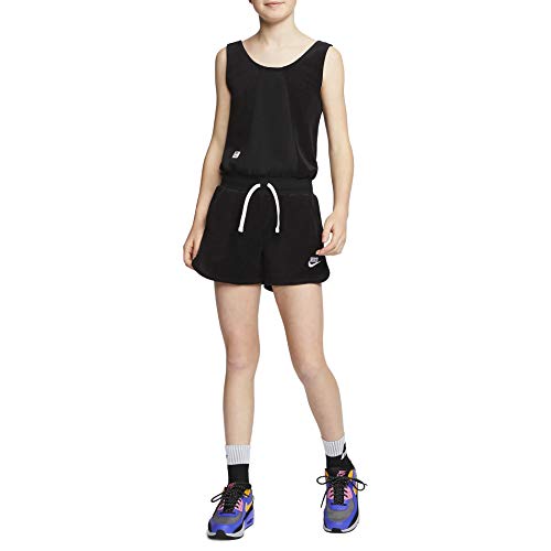 Nike Kids Girl's NSW Heritage Romper (Little Kids/Big Kids) Black/White/White