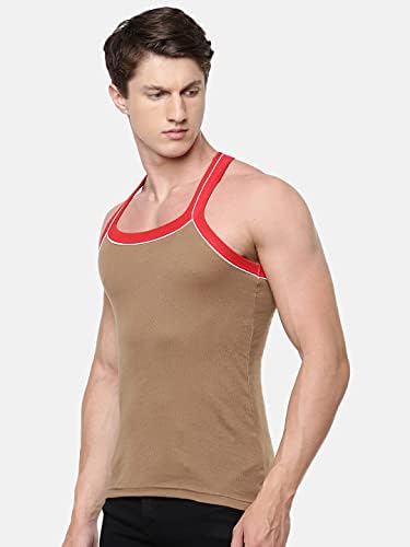 Image of RAMRAJ COTTON Men's Super Combed Cotton Round Neck Vest /Banian | Soft Breathable Sleeveless Undershirt