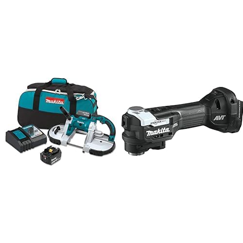 Makita XBP02TX 18V LXT&reg; Portable Band Saw Kit with bonus XMT04ZB 18V LXT&reg; Sub-Compact Brushless Oscillating Multi-Tool