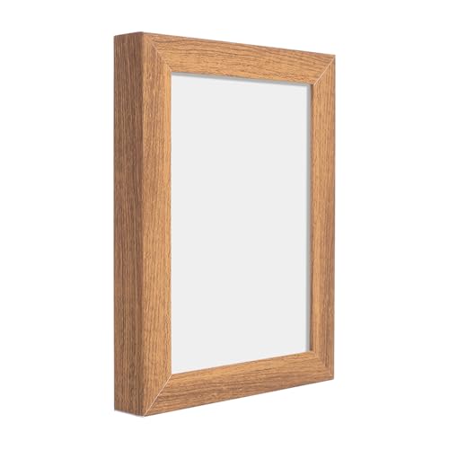 Image of GOLDEN PEACOCK Photo Frame PVC Body with MDF Back | Wall Hanging & Desk Display | Picture Frame for Gifts and Home Decor (Light Brown, Set Of 2)