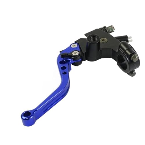 Levier d'embrayage moto 22mm bleu avec câble universel pour guidon gauche
