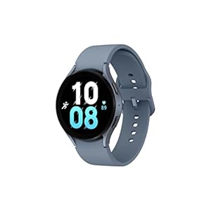 SAMSUNG Galaxy Watch 5 44mm Bluetooth Smartwatch w/Body, Health, Fitness and Sleep Tracker, Improved Battery, Sapphire Crystal Glass, Enhanced GPS Tracking, US Version, Blue
