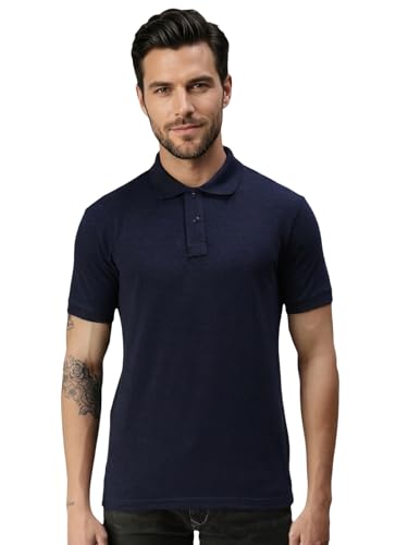 Image of Lux Cozi Men's Cotton Solid Polo Tshirt | Collar Tshirts | Half Sleeves | Stylish & Premium All Day Wear | Pack of 1