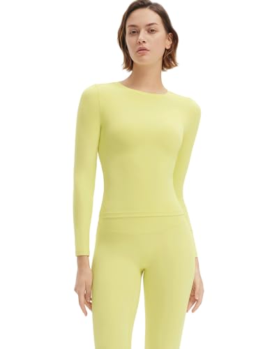 SUUKSESS Women 2 Piece Workout Set Tummy Control Legging Long Sle...