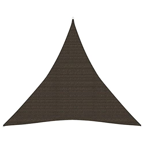 LAPOOH Toldo parasol de 160 g/m², color marrón, 4 x 4 x 4 m, HDPE, protección UV30+, impermeable, vela de sombra para jardín y patio al aire libre (SPU: 311808)