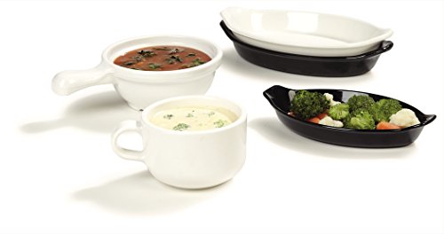 Carlisle Foodservice Products 740502 Polycarbonate Oval Casserole, 8 Oz Capacity, 7-1/2" Length X 4-1/4" Width X 1" Height, White (Case Of 24) #TOP5