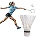 MOPFOL 3Pcs Faux Goose Feather Badminton Shuttlecocks - Stability & Durable Training Balls with Foam Head for Casual Play and Professional Practice