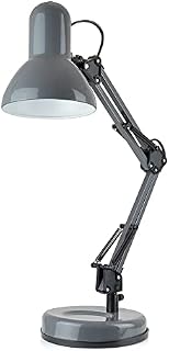 homelife for easy living 35W Swing Poise Hobby Desk Lamp - Tilt / Swivel Head - 35cm Swing Arm - Max. Height 52cm - Weighted Base with Desk Tidy - Inline Switch - L945BK - Black