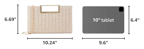 Image of Top Handle Straw Clutch for Women Summer Clutch Straw Evening Bag Raffia Crossbody Purses Woven Beach Clutch
