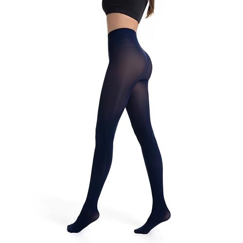 Image of Frola Semi Opaque Tights for Women 40 Denier Matte Solid Color Pantyhose Soft Stockings Nylons Under Dress