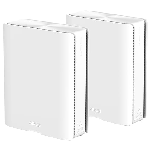 ASUS ZenWiFi BQ16 White 2-Pack - Sistema WiFi 7 Cuatribanda BE25000 (802.11be) en Malla, Ancho de...