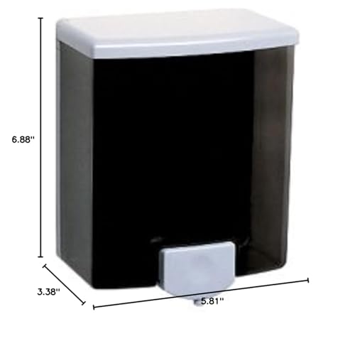 Bobrick BOB B42 B-42 ClassicSeries Surface-Mounted Soap Dispenser, Black/Gray image 4