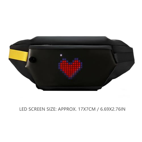 Zhangpu Schultertasche mit LED-Display, mehrere Fächer, programmierbare LED-Fanny-Tasche für Männer und Frauen, Nr. 811
