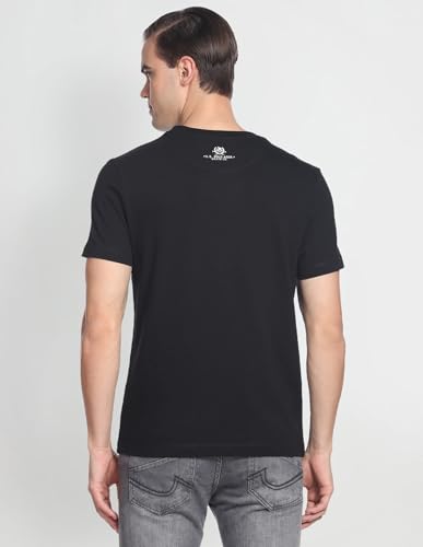 Image of U.S. Polo ASSN. Brand Printed Cotton T-Shirts for Men - Slim Fit, Half Sleeves Mens Casual T Shirts
