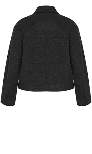 Image of City Chic Women's Plus Size Jacket - Boucle Zip Front