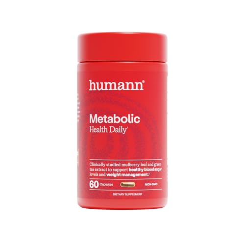 Humann Metabolic Health Daily Multi-Action Formula with Mulberry Leaf Extract & Green Tea Extract Phytosome Plant-Based Non-GMO 60 Capsules