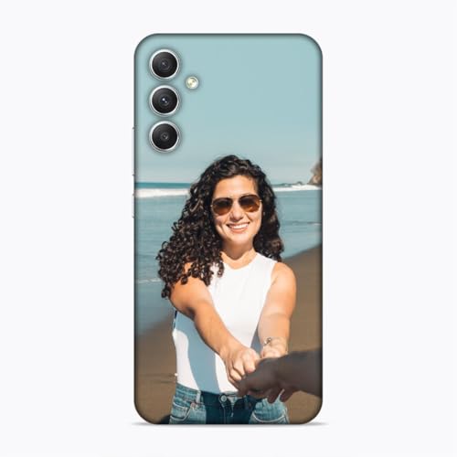 Image of Personalised Design Printed Back Cover for Samsung Galaxy A34 | 3D Matte Finish Self Customized Photo, Logo, Text Printed Hard Phone Case for Samsung Galaxy A34 for Boys and Girls