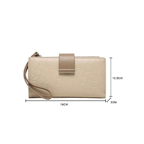 Womens wallet Women's Long Wallet Fashion Ladies Money Bag Large-capacity Wallet With Wristband Zipper Coin Purse(Black)2