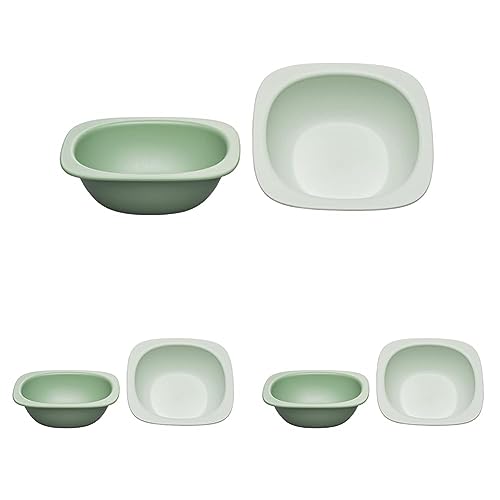 nip Eat Green öko bio Breischale: Ohne Melamin und BPA, Spülmaschinenfest, geeignet für die Mikrowelle, 2 Stück, grün (Packung mit 3)