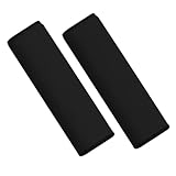 Mokiwala Car Seat Belt Pad Cover, 2-Pack Soft Car Safety Seat Belt Strap Shoulder Pad for Adults and Children, Suitable for Car Seat Belt, Backpack, Shoulder Bag(Black)