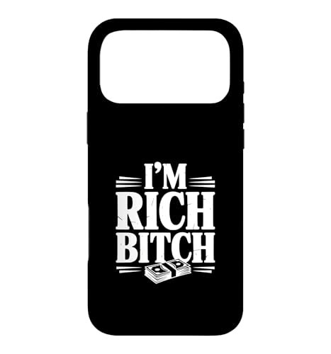 �T���ȑԓx���D�Ƃ̂��߂�I'm Rich Bitch�X�e�[�g�����g �X�}�z�P�[�X iPhone 17 Pro Max �p