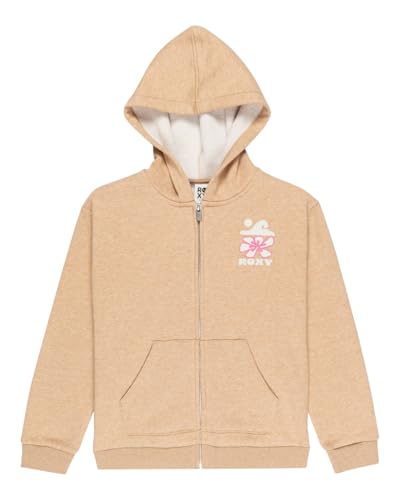 Felpa in Pile Surf Feeling Zipped Brushed 6 bambina marrone