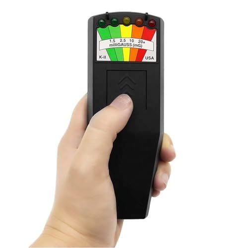 Image of HOMEBASIC EMF Meter Magnetic Field Detector, Portable Radiation Detector with 5 LED Levels, Ghost Hunting Equipment, EMF Tester 50Hz-20000Hz, Paranormal Equipment Tester for Home & Office Safety