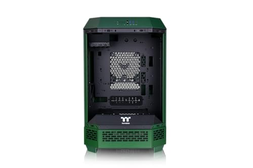 Image of Thermaltake Tower 300 Racing Green Micro-ATX Case; 2x140mm CT Fan Included; Support Up to 420mm Radiator; Optional Chassis Stand Kit Allows Horizontal Display; CA-1Y4-00SCWN-00; 3 Year Warranty