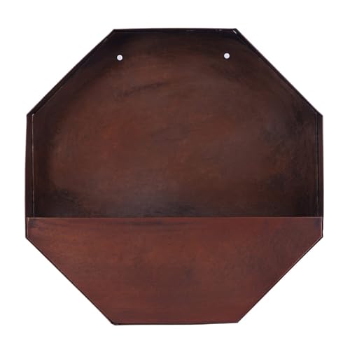 Topadorn Metal Hanging Planter Flower Pot Metal Container Wall Pocket Garden Bucket for Indoor or Outdoor Balcony Patio, Octagon 12