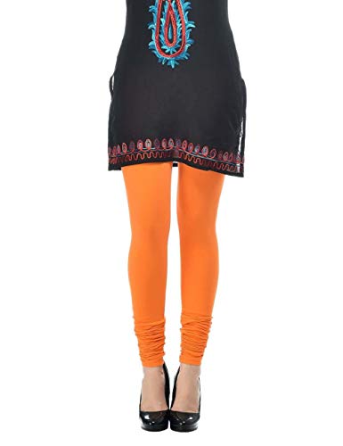 Image of Frenchtrendz Women's Cotton Spandex Stretchable Mid Rise Slim Fit Churidar Leggings Pull On