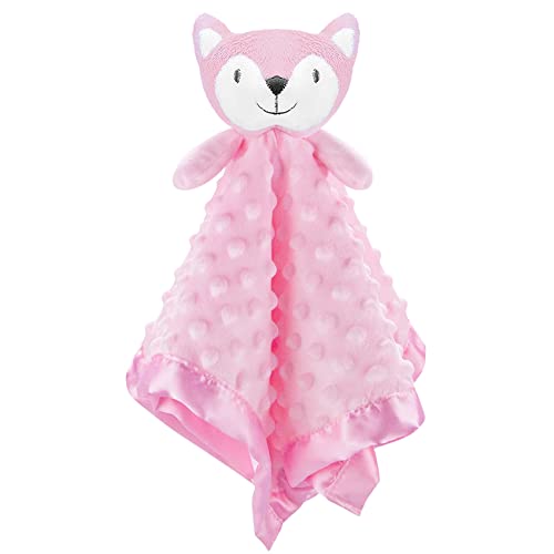 Image of Pro Goleem Loveys for Babies - Soft Security Blanket Baby Snuggle Toy Newborn Stuffed Animals Baby Gifts for Girls, Pink Fox 16 Inch