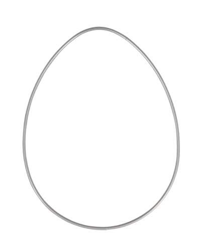 Rayher 25229606 Metal Ring Egg 20 cm Silver 15 x 20 cm