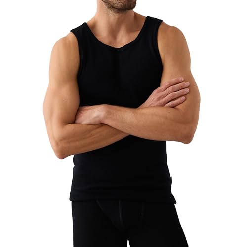 Dilling Herren Tanktop Merinowolle Weiches Merino Unterhemd Kratzfreies Thermo Shirt als Baselayer Funktionale Unterwäsche für Sport & Alltag