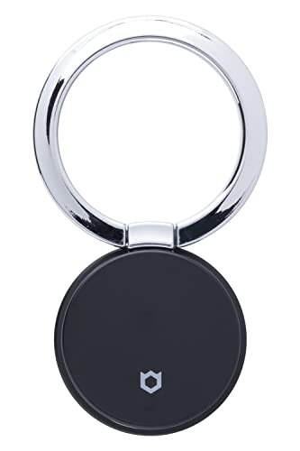 iFace スマホリング 薄型 iPhone/Android対応 360度回転 フラットタイプ (マットブラック)【リングホルダー アイフェイス 落下防止 スタンド スマートフォン リング ホールドリング】