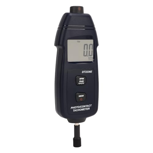 Tachymètre numérique portable avec mémoire et écran rétroéclairé blanc