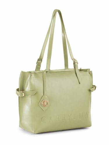 Image of Carrylux Women's Soft PU Tote Bag | Large Single Compartment Shoulder Handbag with Adjustable Strap | Office, College & Casual