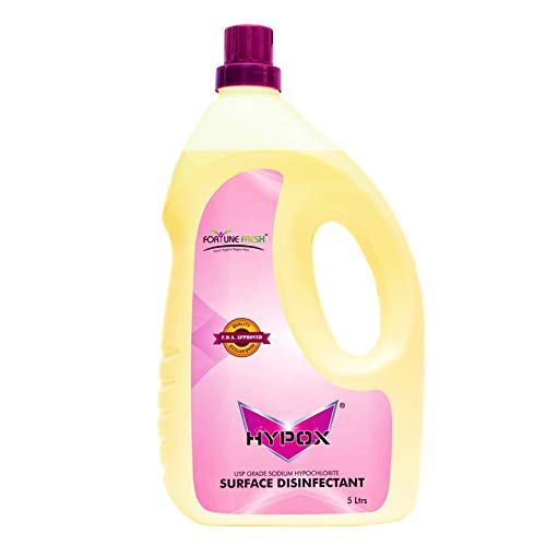 Sodium Hypochlorite ISI Marked & FDA Approved USP Grade Surface Disinfectant 5.0 Liters (New Pack)