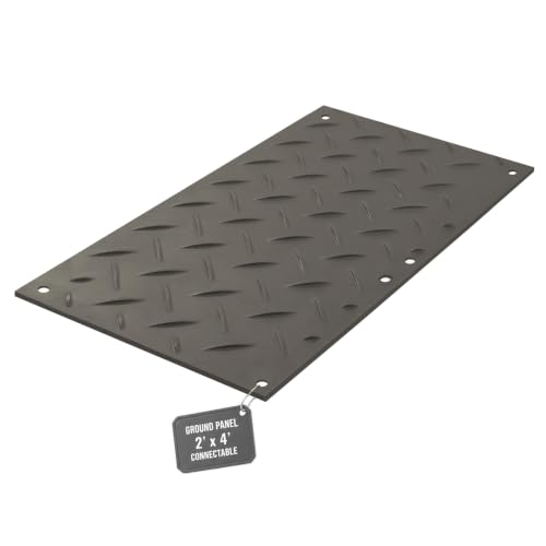 Checkers Ground Protection Mat, AlturnaMAT, 2' x 4', Made in the USA, Black