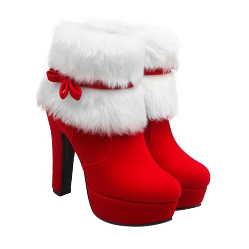 Bottines hiver de Noël pour femmes pieds au chaud pendant les fêtes