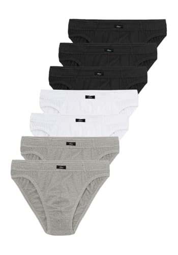 s.Oliver Herenondergoed (set van 7), grijs, wit en zwart