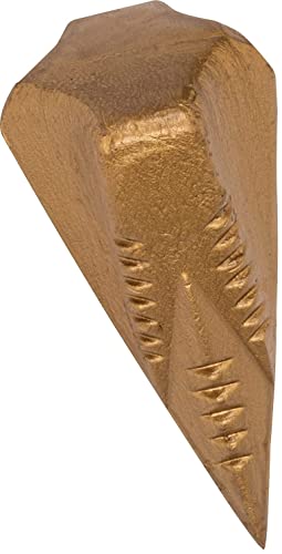 Foto von Spaltgranate ca.1,6kg + 1x BILDMAGNET! Hochwertiger Spaltkeil Keil-Kreuzform Spezialstahl für Holz, Holzspaltung, Spaltaxt Spalthammer Holzspalter, Spaltwerkzeug, Drehspaltkeil Drehkeil Fällkeil, Gold